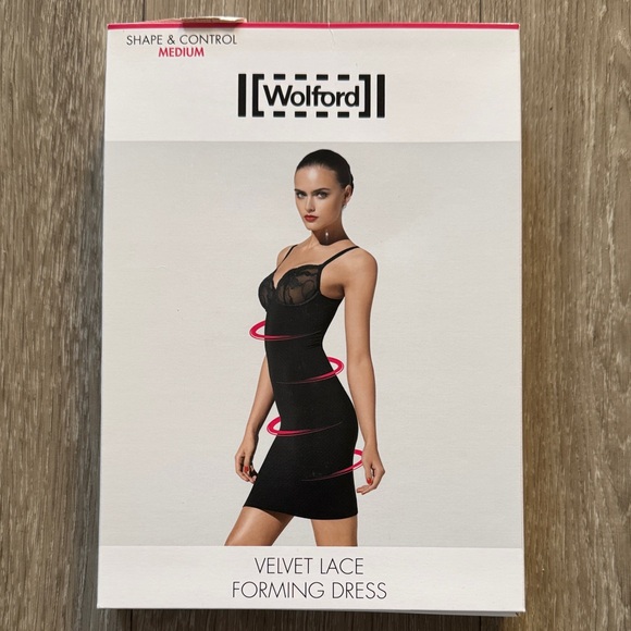 Wolford Black Velvet Lace Forming Dress